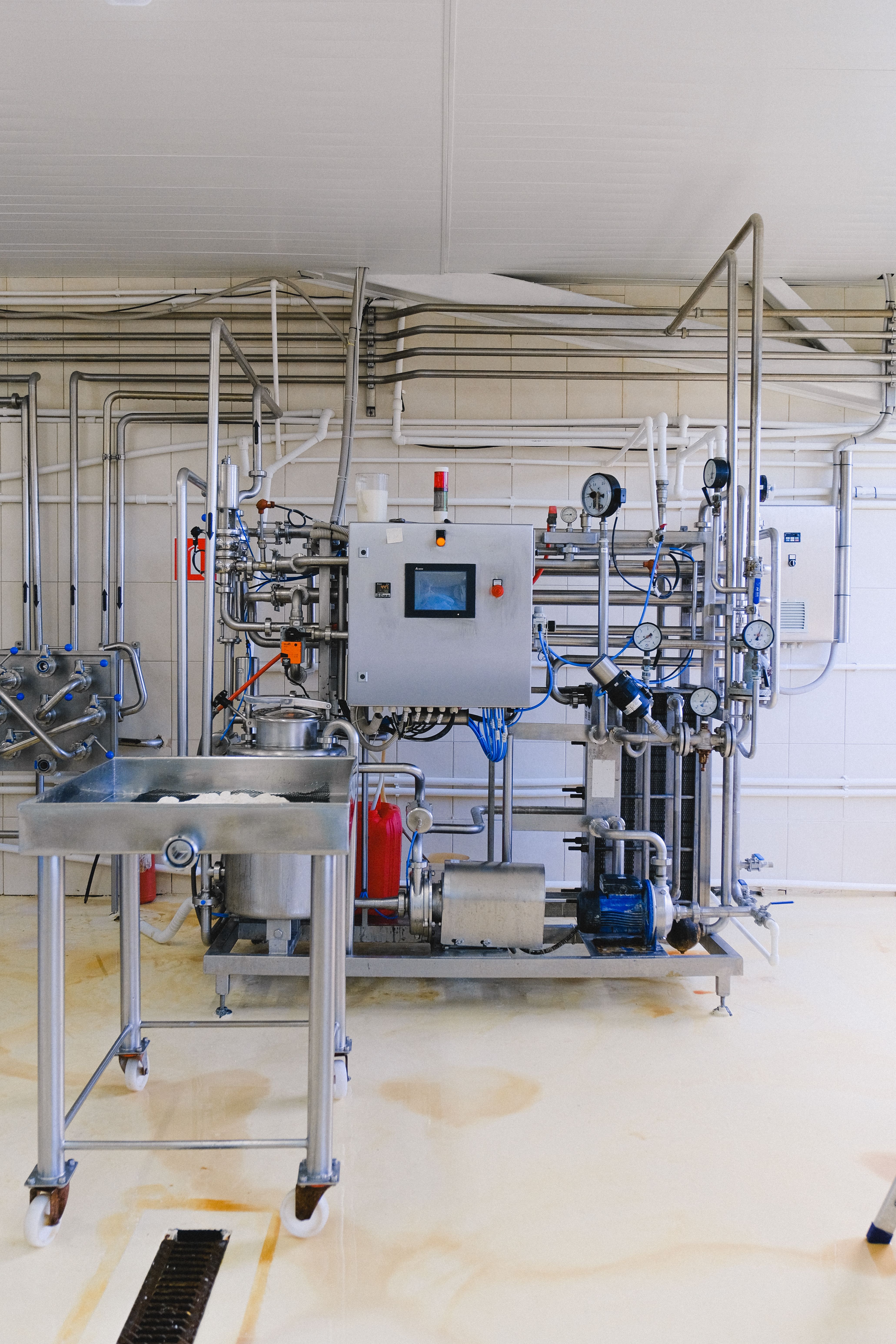 Complex industrial machinery inside a factory